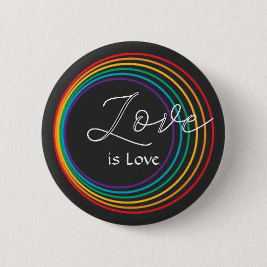 Rainbow-Liebe Button (Vorderseite)
