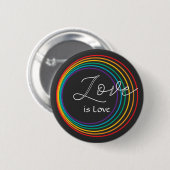 Rainbow-Liebe Button (Vorne & Hinten)