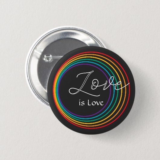 Rainbow-Liebe Button (Vorne & Hinten)