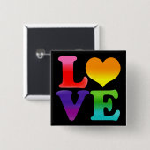 Rainbow-Liebe Button (Vorne & Hinten)