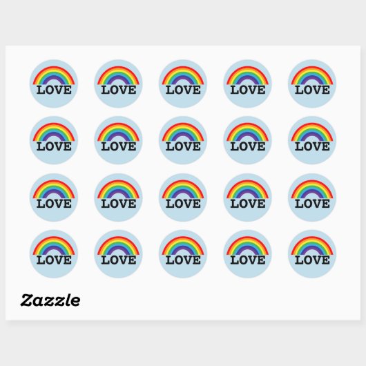 RAINBOW LIEBE DECAL STICKER (Blatt)