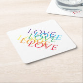 RAINBOW LIEBE Diamond Paper Untersetzer (angewinkelt)