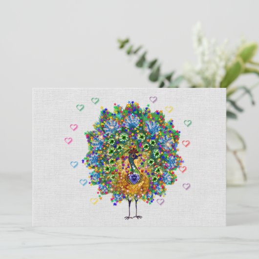 Rainbow Liebe Einladung (Stehend Vorderseite)