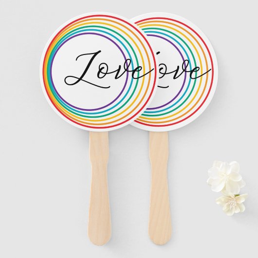 Rainbow-Liebe Fächer (Vorne und Hinten)