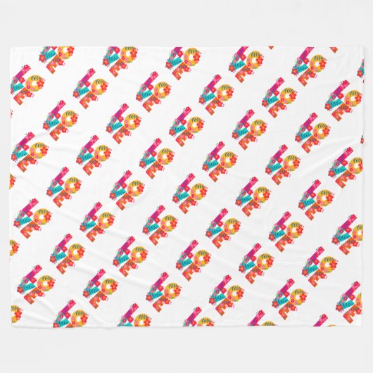 Rainbow-Liebe Fleecedecke (Vorderseite (Horizontal))