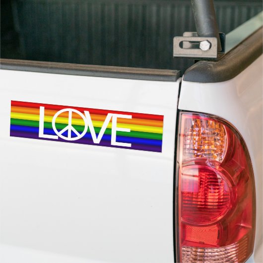 Rainbow Liebe Friedenszeichen Autoaufkleber (Auf Lkw)
