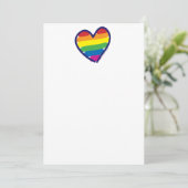 Rainbow Liebe Gay Pride Einladung (Stehend Vorderseite)