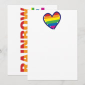 Rainbow Liebe Gay Pride Einladung (Vorne/Hinten)
