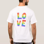 Rainbow LIEBE Gay Pride LGBTQ Doppelseitenaufdruck T-Shirt (Rückseite)