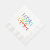 RAINBOW LIEBE geprägtes Mittagsbuch Napkins Serviette (Ecke)