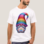 Rainbow Liebe gewinnt Gnome T-Shirt (Vorderseite)