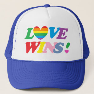 Rainbow-Liebe gewinnt Herztracker-Hut Truckerkappe