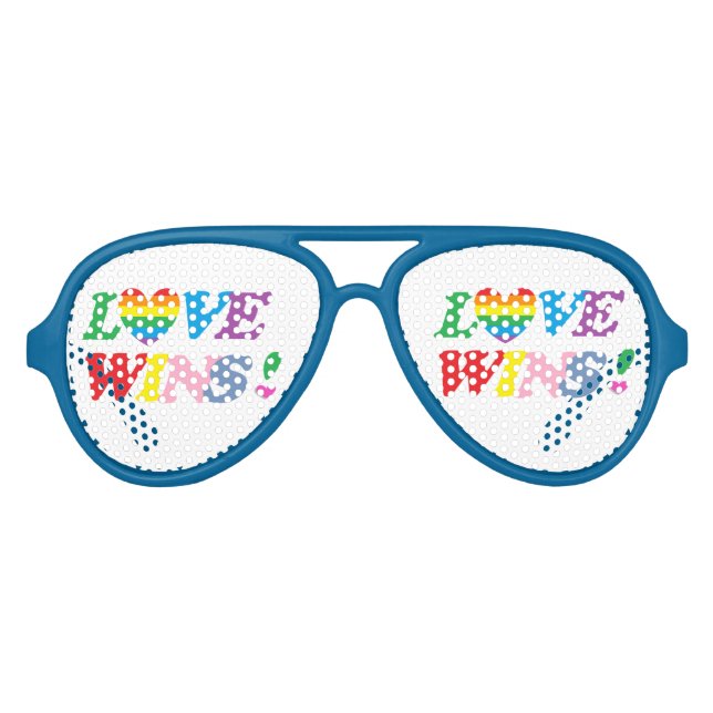 Rainbow Liebe gewinnt Partybrille (Vorderseite)
