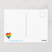 Rainbow Liebe gewinnt Postkarte (Rückseite)
