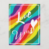 Rainbow Liebe gewinnt Postkarte (Vorderseite)