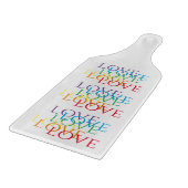 RAINBOW LIEBE Glass Cutting Board Paddel Schneidebrett (Ecke)