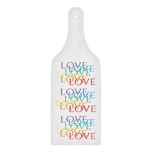 RAINBOW LIEBE Glass Cutting Board Paddel Schneidebrett (Vorderseite)