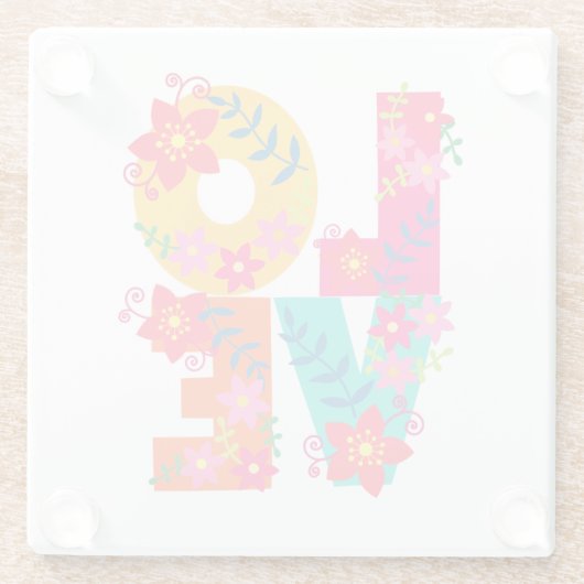 Rainbow-Liebe Glasuntersetzer (Rückseite)