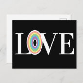 RAINBOW LIEBE GLEICHE GeschlechterWEITERUNG DANKE Postkarte (Vorne/Hinten)