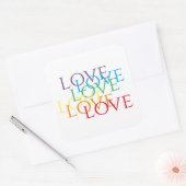 RAINBOW LIEBE Große Aufkleber am Platz (Umschlag)