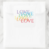 RAINBOW LIEBE Große Aufkleber am Platz (Tasche)
