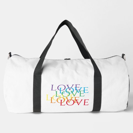 RAINBOW LIEBE Große Duffel Tasche (Vorderseite)