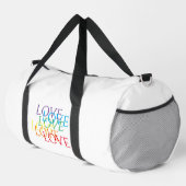 RAINBOW LIEBE Große Duffel Tasche (Rechte Ecke)