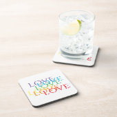 RAINBOW LIEBE Hartkunststoff-Untersetzer Getränkeuntersetzer (Rechte Seite)