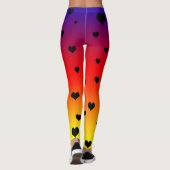 Rainbow Liebe Hearts, Muster Ladys Leggings (Rückseite)