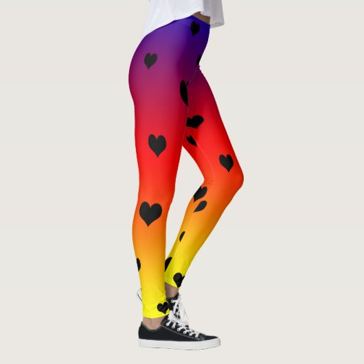 Rainbow Liebe Hearts, Muster Ladys Leggings (Rechts)