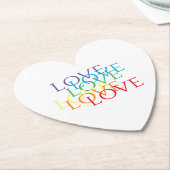 RAINBOW LIEBE Heftpapier Untersetzer (angewinkelt)