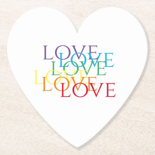 RAINBOW LIEBE Heftpapier Untersetzer (Vorderseite)