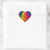 Rainbow Liebe_ Herz-Aufkleber (Tasche)