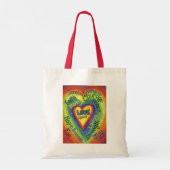Rainbow Liebe Herz Kunst Kunst Inspiration Tasche (Rückseite)