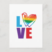 Rainbow Liebe Herz Postkarte (Vorderseite)