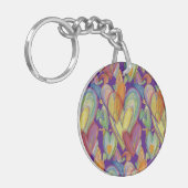 Rainbow Liebe Herz Word Art Custom Key Chains Schlüsselanhänger (Vorderseite links)