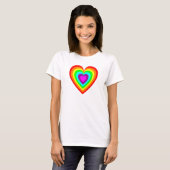 Rainbow Liebe Herzdesign T-Shirt (Vorne ganz)