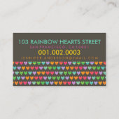 Rainbow Liebe Herzenslust Farbenfrohe Niedliche Vi Visitenkarte (Rückseite)