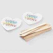 RAINBOW LIEBE Herzform Handfächer (Non-assembled)