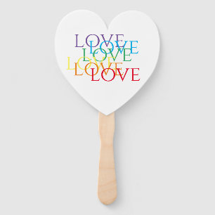 RAINBOW LIEBE Herzform Handfächer