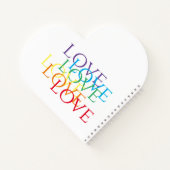 RAINBOW-LIEBE-Herzform-Notebook Notizblock (Rückseite)