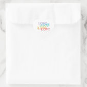 RAINBOW LIEBE Herzkleber Herz-Aufkleber (Tasche)
