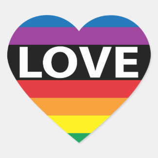 Rainbow-Liebe Herzkleber, LBGT Herz-Aufkleber