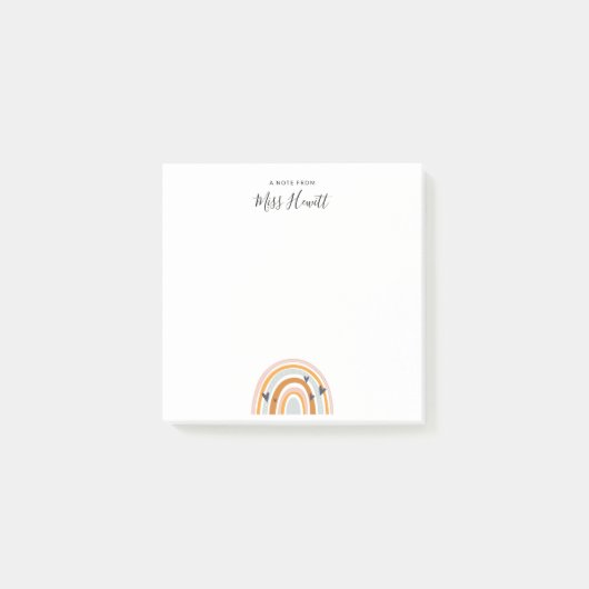 Rainbow Liebe Herzlehrer Postit Notes Post-it Klebezettel (Vorderseite)