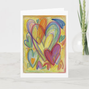 Rainbow Liebe Herzt Grußkarte nach Maß Feiertagskarte