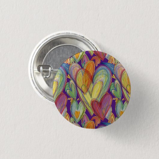 Rainbow Liebe Hörer Button Lapel Pins (Vorne & Hinten)
