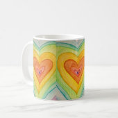 Rainbow Liebe Hört Art Kaffeekuchen Kaffeetasse (Vorderseite Links)