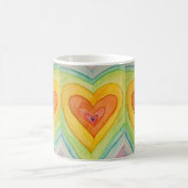 Rainbow Liebe Hört Art Kaffeekuchen Kaffeetasse (Mittel)