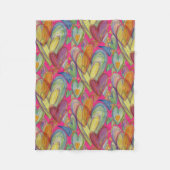 Rainbow Liebe Hört Gemütliches Fleece Keule (Vorderseite)