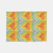 Rainbow Liebe Hört Gemütliches Fleece Keule (Vorderseite (Horizontal))
